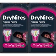Huggies Drynites Kız 4-7 Yaş 17-30 kg 20 Adet Gece Külot Bezi