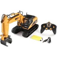 Huına 1-14 2.4G Full Fonksiyon Sesli ve Işıklı 1570 Yüksek Kalite RC Model Paletli Ekskavatör Kereste Kepçesi Uzaktan Kumandalı Çok Fonksiyonlu Metal İş Makinası
