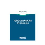 Hükmün Açıklanmasının Geri Bırakılması - Akif Yıldırım