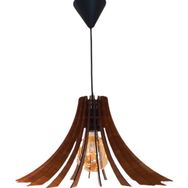 Hüma Kirpi Modern Ahşap Mdf 3D Lazer Kesim Rustik Salon Avize