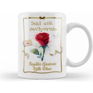Humuts 025 Sevgililer Günü Sevgiliye Hediye Kupa Bardak