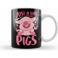 Humuts Adorable Just a Girl Who Loves Pigs Cute Piglet Kupa