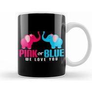 Humuts Adorable Pink or Blue We Love You Baby Elephants Kupa