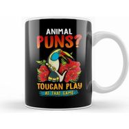 Humuts Animal Puns Toucan Play At That Game Funny Pun Beyaz Kupa