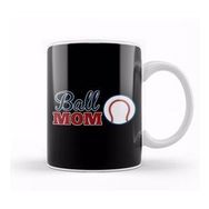 Humuts Ball Mom Cute Baseball Softball Mom Kupa Bardak