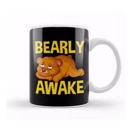 Humuts Bearly Awake Half Asleep Baby Bear Cub Pun Kupa Bardak
