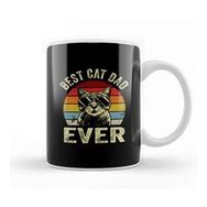 Humuts Best Cat Dad Ever Cat Dad Father Vintage Gift Kupa Bardak