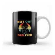 Humuts Best Cat Dad Ever Papa Cat Lover Kupa Bardak
