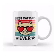 Humuts Best Cat Dad Ever Retro Design For Cats Lover Dads Aşk Kedi Kupa Bardak