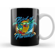 Humuts Bird of Paradise Parrot Relaxing Beach Vacation Beyaz Kupa