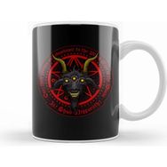 Humuts Black Goat Color Azhmodai Lovecraft Beyaz Kupa
