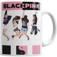 Humuts Black Pink Beyaz Kupa