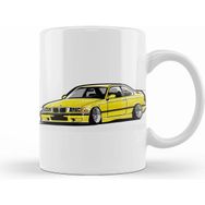 Humuts Bmw Stanced Out E36 Yellow Kupa Bardak