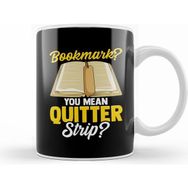 Humuts Bookmark You Mean Quitter Strip Bookworm Pun Kupa Bardak
