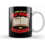 Humuts Bookworm Some Of My Best Friends Are Fictional Kupa Bardak