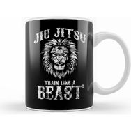 Humuts Brazilian Jiu Jitsu Train Like A Beast Distressed Kupa Bardak