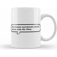 Humuts Britney Survived 2007 Text Kupa Bardak