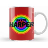 Humuts Bryce Harper Carton Art Baseball Gifts Vintage Retro Rainbow For Boys And Dad Kupa Bardak
