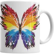Humuts Butterfly Renkli Soyut Kelebek Kupa Bardak