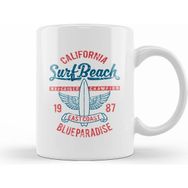 Humuts California Surf Beach Beyaz Kupa