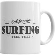 Humuts California Surfing Feel Free Beyaz Kupa