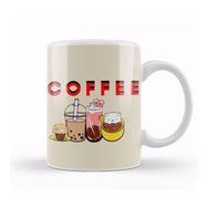 Humuts Cat Funny Coffee Grinks Art Lover Gift Quote Vintage Retro Rainbow Style Kupa Bardak