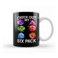 Humuts Check Out My Six Pack Funny Gaming Dice Pun Kupa Bardak