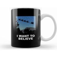 Humuts Christmas I Want To Believe Sleigh Kupa Bardak