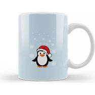 Humuts Christmas Penguin Cute Santa Hat Kupa Bardak
