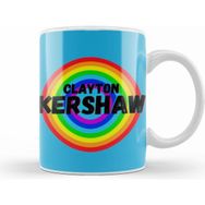 Humuts Clayton Kershaw Carton Art Baseball Lovers Gifts Vintage Retro Rainbow Kupa Bardak