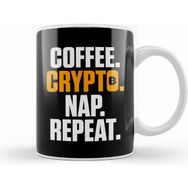 Humuts Coffee Crypto Nap Repeat Funny Cryptocurrency Kupa Bardak