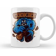 Humuts Cookie Monster Kurabiye Canavarı Hulk Beyaz Kupa