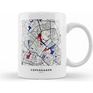 Humuts Copenhagen Denmark Map x Piet Mondrian Kupa Bardak