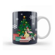 Humuts Cow And Chicken Around The Christmas Tree Kupa Bardak