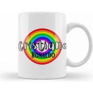 Humuts Cristiano Ronaldo Retro Rainbow Style Beyaz Kupa