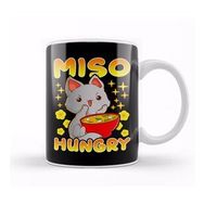 Humuts Cute Anime Cat Kitty Miso Hungry Pun Kawaii Kupa Bardak