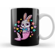 Humuts Cute Bunny Mermaid Swimming Bunnies Kupa Bardak