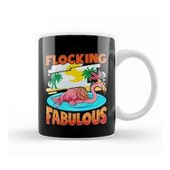 Humuts Cute Flocking Fabulous Flamingo Confidence Pun Kupa Bardak