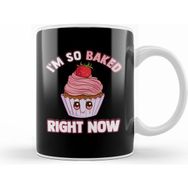 Humuts Cute Funny I am So Baked Right Now Cupcake Pun Kupa