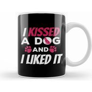 Humuts Cute Funny I Kissed a Dog And I Liked It Dog Kupa