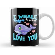 Humuts Cute Funny I Whale Always Love You Animal Pun Kupa