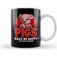 Humuts Cute & Funny Pigs Make Me Happy You Not So Much Kupa