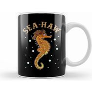 Humuts Cute & Funny Sea Haw Hilarious Seahorse Pun Seahaw Kupa