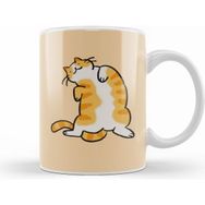 Humuts Cute Ginger Cat Orange Tabby Cat Kedi Kupa Bardak