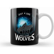 Humuts Cute Just A Girl Who Loves Wolves Lone Wolf Kupa Bardak