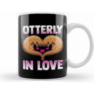 Humuts Cute Otterly In Love Otter Pun Utterly In Love Beyaz Kupa