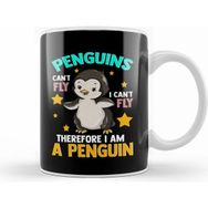 Humuts Cute Penguins Cant Fly I Cant Fly I Am A Penguin Beyaz Kupa