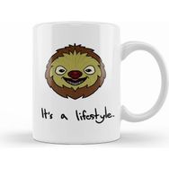 Humuts Cute Sloth It S A Lifestyle Funny Sloth Lovers Beyaz Kupa