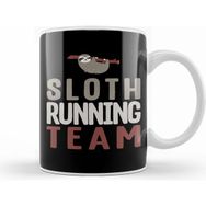 Humuts Cute Sloth Running Team Slothlike Runners Joke Beyaz Kupa