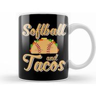 Humuts Cute Softball and Tacos Novelty Soft Ball Vplayer Beyaz Kupa